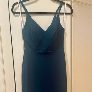 Moments Of Bliss Forest Green Backless Mermaid Maxi Dress